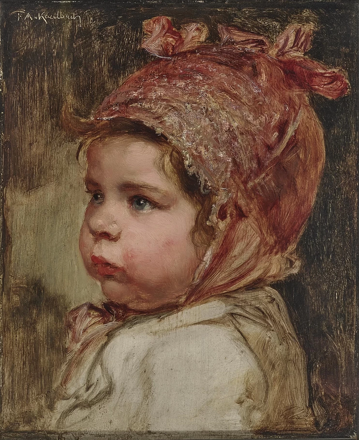 Ritratto di bambina con cuffia
